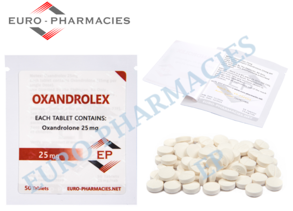 Euro Pharmacies Oxandrolex 25 (Anavar) – 25mg/tab – 50 tab/bag